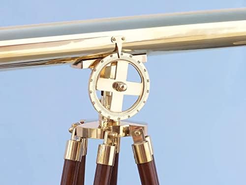 פליז ריזאן פליז עמדת טלסקופ פליז פליז עתיק | העתק וינטג 'פונקציונלי | טלסקופ עתיק פליז
